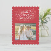 De mooiste hand belettering kerst Kaart (Staand voorkant)