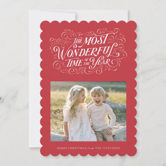 De mooiste hand belettering kerst Kaart (Voorkant)