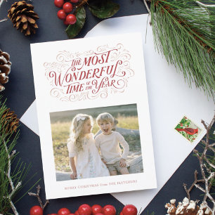 De mooiste hand belettering kerst Kaart