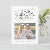 De mooiste hand belettering kerst Kaart (Staand voorkant)