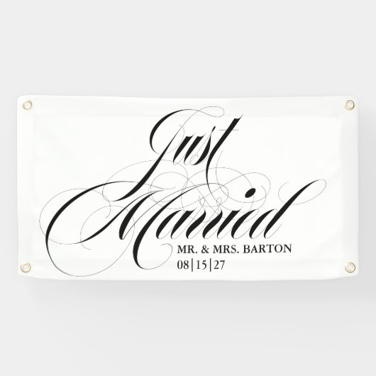 De mooiste in de stad is net getrouwd auto banner (Horizontaal)