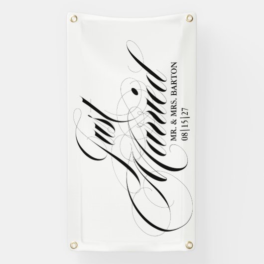 De mooiste in de stad is net getrouwd auto banner (Verticaal)