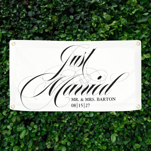 De mooiste in de stad is net getrouwd auto banner