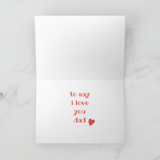 De mooiste Kaart die ik kon vinden grappige Vaderd (Binnen)