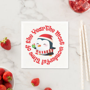 De mooiste kerst-pinguïn servetten