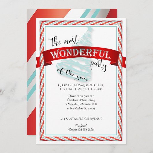 De mooiste kerstfeestdag kaart (Voorkant / Achterkant)