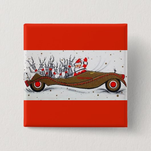 De mooiste kerstkerstkerstkerstkerstkerstman vierkante button 5,1 cm (Voorkant)