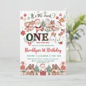 De mooiste kerstman van de 1e verjaardag kaart (Staand voorkant)