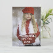 De mooiste Kerstmis voegt uw eigen foto toe Feestdagenkaart (Staand voorkant)