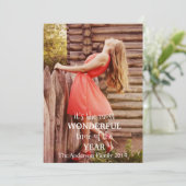 De mooiste Kerstmis voegt uw eigen foto toe Feestdagenkaart (Staand voorkant)