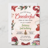 De mooiste kerstwinter 1e verjaardag kaart (Voorkant)