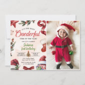 De mooiste kerstwinter 1e verjaardag kaart (Voorkant)