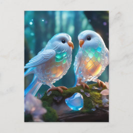 De mooiste liefdesvogels ter wereld zijn deze briefkaart
