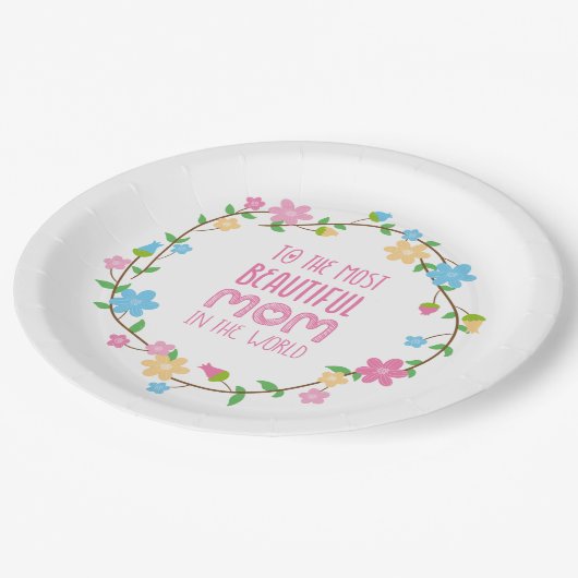 De mooiste Moederdag van mama | Bord papier (Gekanteld)