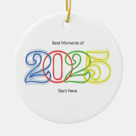 De mooiste momenten van 2025 beginnen hier keramisch ornament