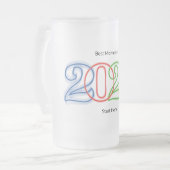 De mooiste momenten van 2025 beginnen hier matglas bierpul (Voorkant links)