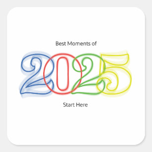De mooiste momenten van 2025 beginnen hier vierkante sticker