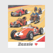 De mooiste oude raceauto’s sticker (Vel)
