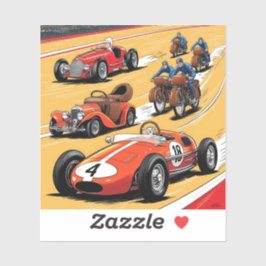 De mooiste oude raceauto’s sticker
