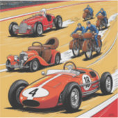 De mooiste oude raceauto’s sticker (Voorkant)