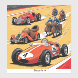 De mooiste oude raceauto’s sticker