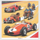 De mooiste oude raceauto’s sticker (Vel)
