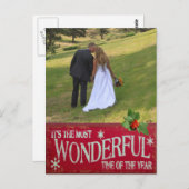 De mooiste Pas getrouwd vakantie Sjabloon Briefkaart (Voorkant / Achterkant)