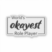 De mooiste rolspeler ter wereld sticker (Voorkant)