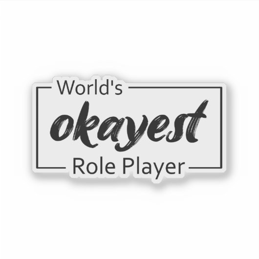 De mooiste rolspeler ter wereld sticker (Voorkant)