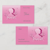 De mooiste roze schoonheidssalon visitekaartje (Voorkant / Achterkant)