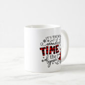 De mooiste tijd buffalo plaid koffiemok (Voorkant rechts)