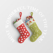 De mooiste tijd, de rode, groene kerstkaarten raamsticker (Vel)