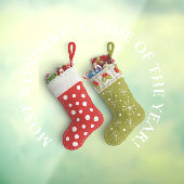 De mooiste tijd, de rode, groene kerstkaarten raamsticker (Vel 3)