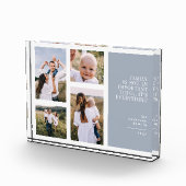 De mooiste tijd: elegant, stoffblauwe multi-foto fotoblokken (Rechts)