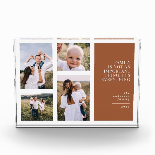 De mooiste tijd: elegant terracotta multi-foto fotoblokken (Voorkant)