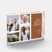 De mooiste tijd: elegant terracotta multi-foto fotoblokken (Links)