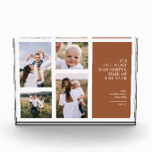 De mooiste tijd: elegant terracotta multi-foto fotoblokken (Voorkant)