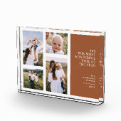 De mooiste tijd: elegant terracotta multi-foto fotoblokken (Rechts)