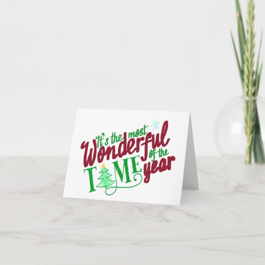 "De mooiste tijd" Kerst Kaart (Voorkant)