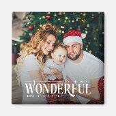 De mooiste tijd Kerstfoto Magneet (Voorkant)