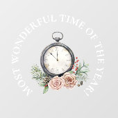 De mooiste tijd, mooie stopwatch kerst raamsticker (Vel)
