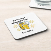 De mooiste tijd om bier te drinken op een bier onderzetter (Linkerzijde)