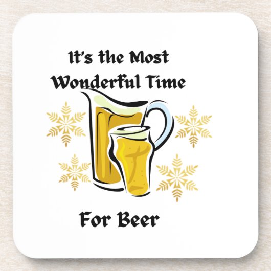 De mooiste tijd om bier te drinken op een bier onderzetter (Voorkant)