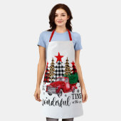 De mooiste tijd Schort  rode truck (Gedragen)