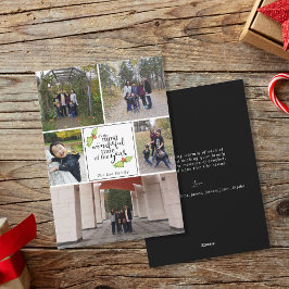 De mooiste tijd van de jaarlijkse familie Foto Feestdagenkaart