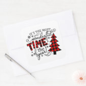 De mooiste tijd van de kerst van het land vierkante sticker (Envelop)