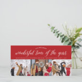 De mooiste tijd van de minimalistische foto 3 van  feestdagenkaart (Staand voorkant)