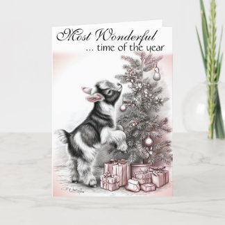 De mooiste tijd van het jaar - Baby Goat Feestdagen Kaart