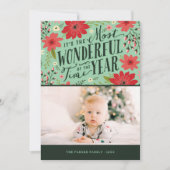 De mooiste tijd van het jaar Bloemenfoto Feestdagenkaart (Voorkant)