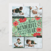 De mooiste tijd van het jaar Bloemenfoto Feestdagenkaart (Voorkant)